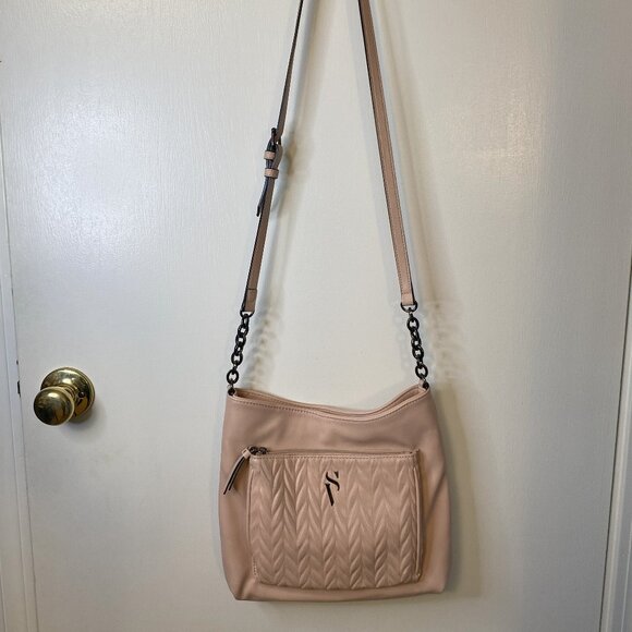 Simply Vera Vera Wang Handbags - SIMPLY VERA VERA WANG CROSSBODY ADJUSTABLE PURSE BAG HANDBAG MAUVE PINK QUILT
